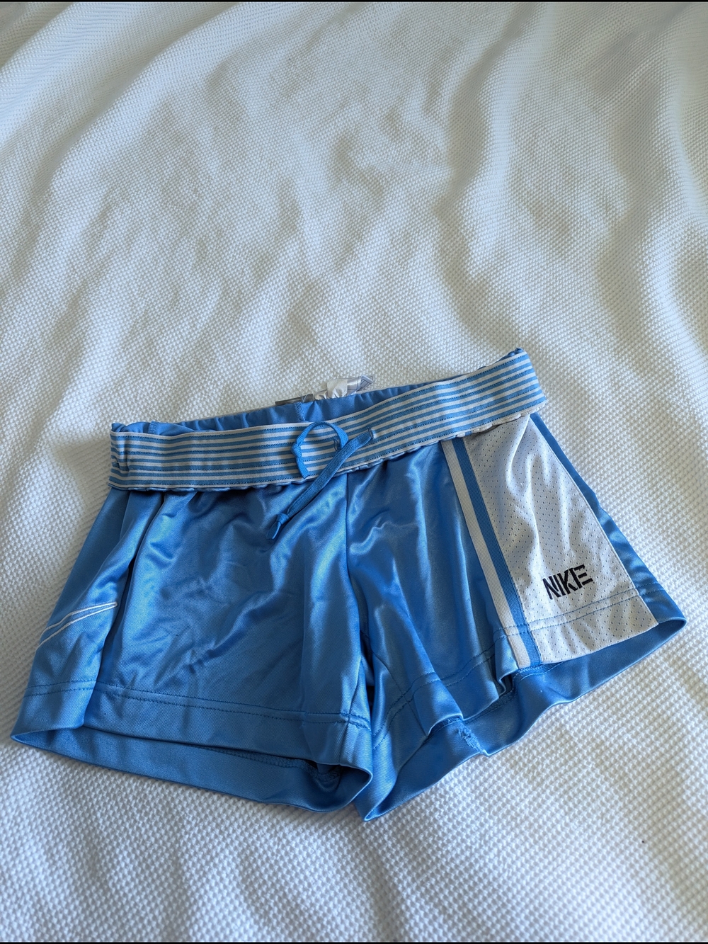 Nike Sky Blue and White Sport Shorts